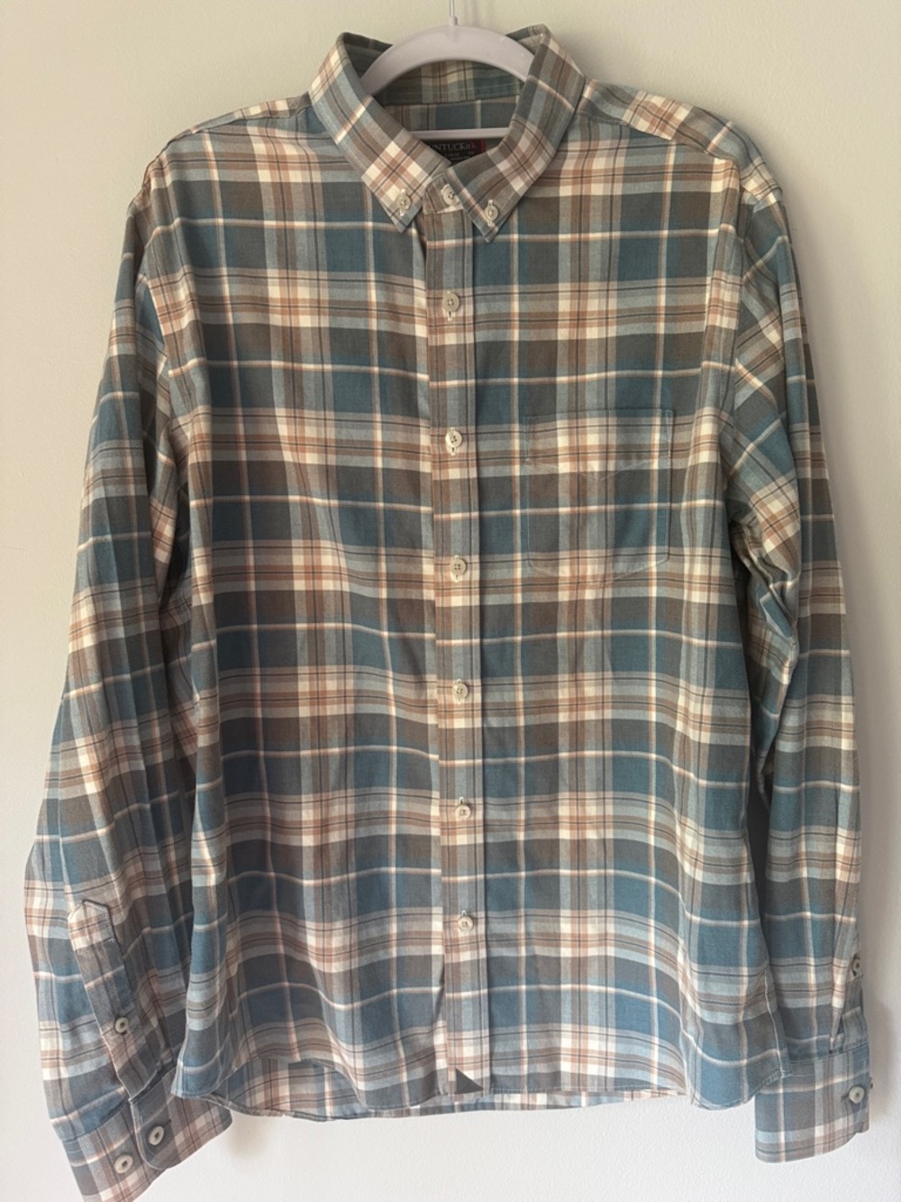 UNTUCKit Men's Plaid Button-Down L - Slim Fit